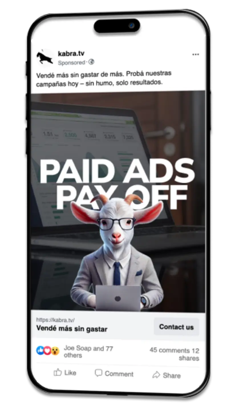 Banner de anuncios de paid media
